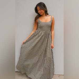 RiffRaff Gingham Maxi Dress - M